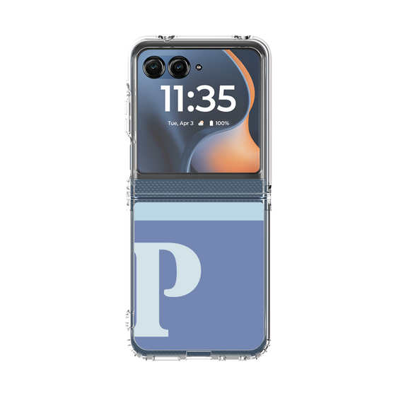 クリアケース［ オリジナル - initial two tone - P blue ］