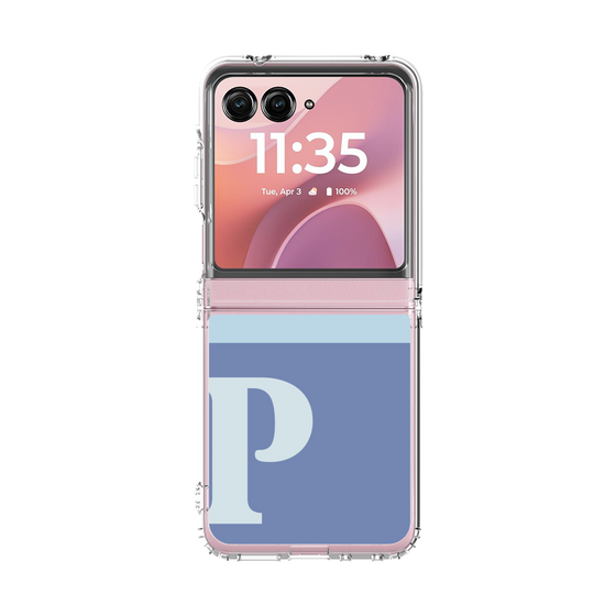クリアケース［ オリジナル - initial two tone - P blue ］