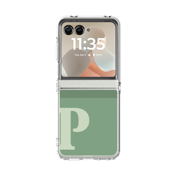 クリアケース［ オリジナル - initial two tone - P green ］