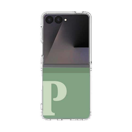 クリアケース［ オリジナル - initial two tone - P green ］