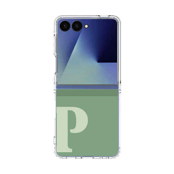 クリアケース［ オリジナル - initial two tone - P green ］