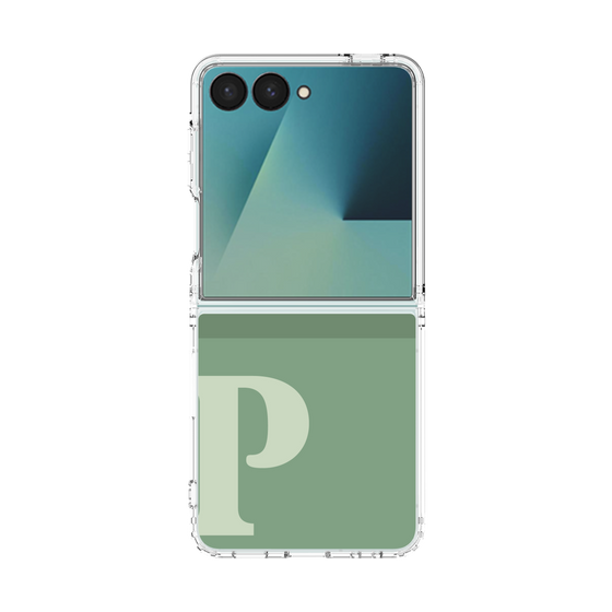 クリアケース［ オリジナル - initial two tone - P green ］