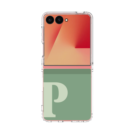 クリアケース［ オリジナル - initial two tone - P green ］