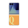 クリアケース［ オリジナル - initial two tone - Q orange ］