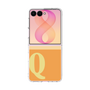 クリアケース［ オリジナル - initial two tone - Q orange ］