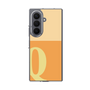 クリアケース［ オリジナル - initial two tone - Q orange ］