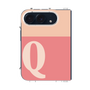 クリアケース［ オリジナル - initial two tone - Q pink ］