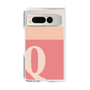 クリアケース［ オリジナル - initial two tone - Q pink ］