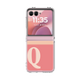 クリアケース［ オリジナル - initial two tone - Q pink ］