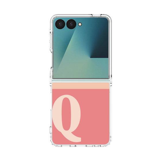 クリアケース［ オリジナル - initial two tone - Q pink ］