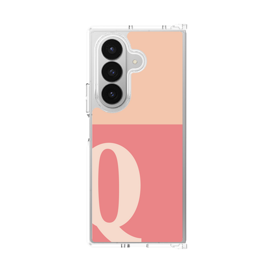 クリアケース［ オリジナル - initial two tone - Q pink ］