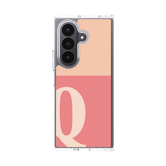 クリアケース［ オリジナル - initial two tone - Q pink ］