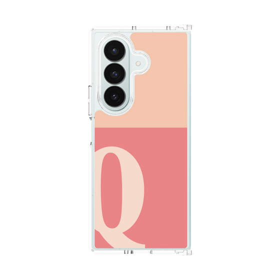 クリアケース［ オリジナル - initial two tone - Q pink ］