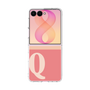 クリアケース［ オリジナル - initial two tone - Q pink ］