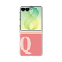 クリアケース［ オリジナル - initial two tone - Q pink ］