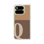 クリアケース［ オリジナル - initial two tone - Q brown ］