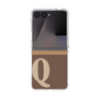 クリアケース［ オリジナル - initial two tone - Q brown ］