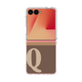 クリアケース［ オリジナル - initial two tone - Q brown ］