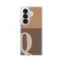 クリアケース［ オリジナル - initial two tone - Q brown ］