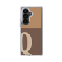 クリアケース［ オリジナル - initial two tone - Q brown ］