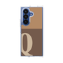 クリアケース［ オリジナル - initial two tone - Q brown ］
