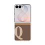 クリアケース［ オリジナル - initial two tone - Q brown ］