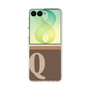 クリアケース［ オリジナル - initial two tone - Q brown ］