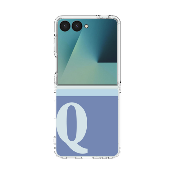 クリアケース［ オリジナル - initial two tone - Q blue ］