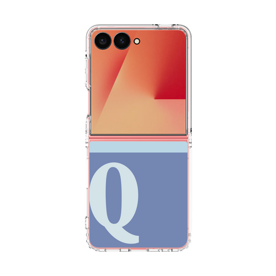 クリアケース［ オリジナル - initial two tone - Q blue ］