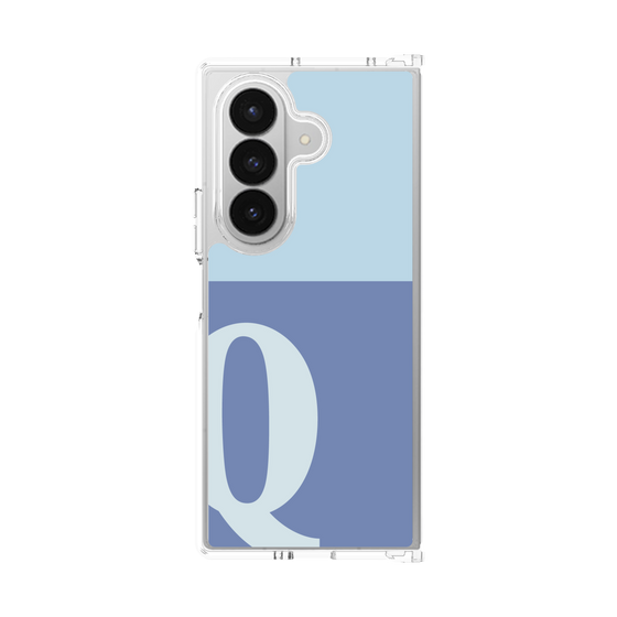 クリアケース［ オリジナル - initial two tone - Q blue ］