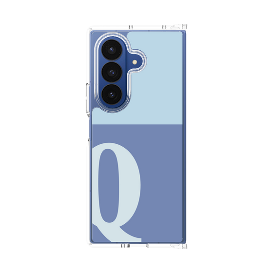 クリアケース［ オリジナル - initial two tone - Q blue ］