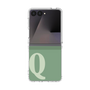 クリアケース［ オリジナル - initial two tone - Q green ］