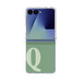 クリアケース［ オリジナル - initial two tone - Q green ］