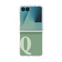 クリアケース［ オリジナル - initial two tone - Q green ］