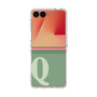 クリアケース［ オリジナル - initial two tone - Q green ］