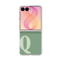 クリアケース［ オリジナル - initial two tone - Q green ］