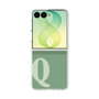 クリアケース［ オリジナル - initial two tone - Q green ］