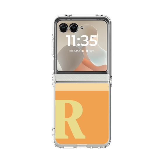 クリアケース［ オリジナル - initial two tone - R orange ］