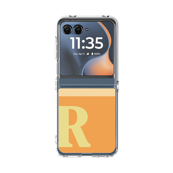 クリアケース［ オリジナル - initial two tone - R orange ］