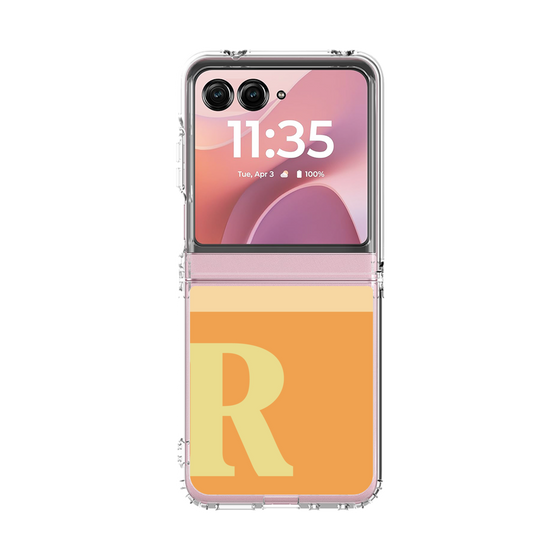 クリアケース［ オリジナル - initial two tone - R orange ］