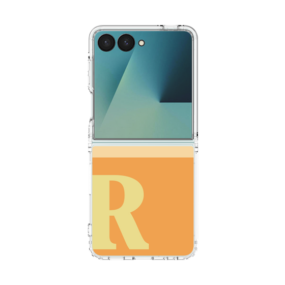 クリアケース［ オリジナル - initial two tone - R orange ］
