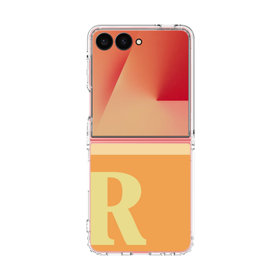 クリアケース［ オリジナル - initial two tone - R orange ］