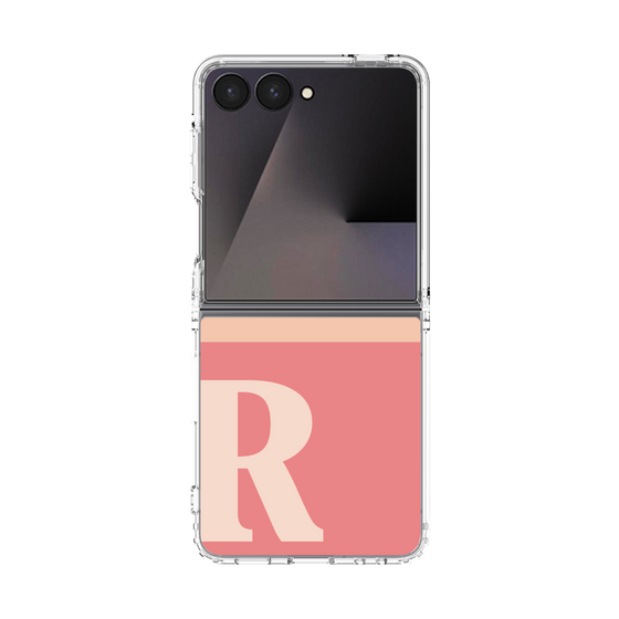 クリアケース［ オリジナル - initial two tone - R pink ］