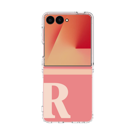 クリアケース［ オリジナル - initial two tone - R pink ］