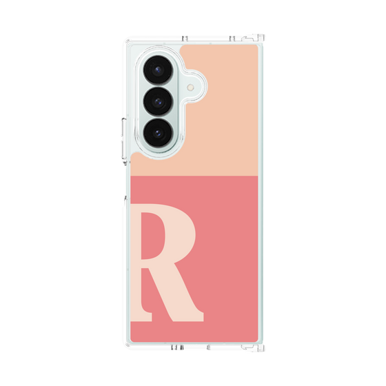 クリアケース［ オリジナル - initial two tone - R pink ］