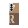 クリアケース［ オリジナル - initial two tone - R brown ］