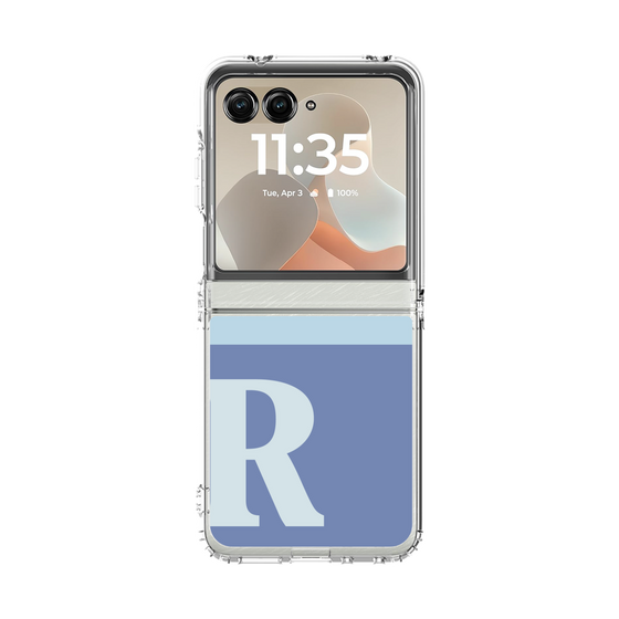 クリアケース［ オリジナル - initial two tone - R blue ］