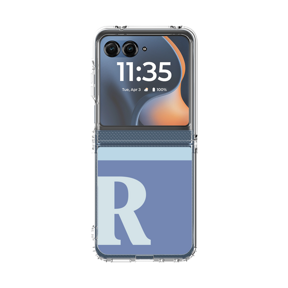 クリアケース［ オリジナル - initial two tone - R blue ］