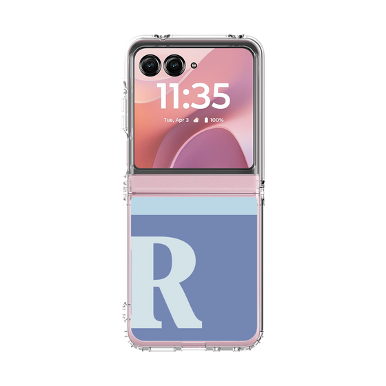 クリアケース［ オリジナル - initial two tone - R blue ］
