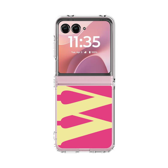 クリアケース［ オリジナル - initial color - W pink ］